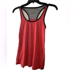 W’s Zuala Athletic Fitted Tank w Black Mesh Raceback|BloodOrange Pink||SizeM|EUC